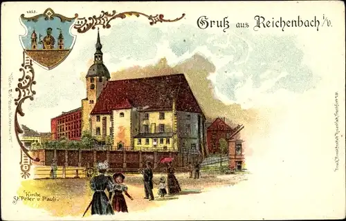 Wappen Litho Reichenbach im Vogtland, Kirche St. Peter und Paul