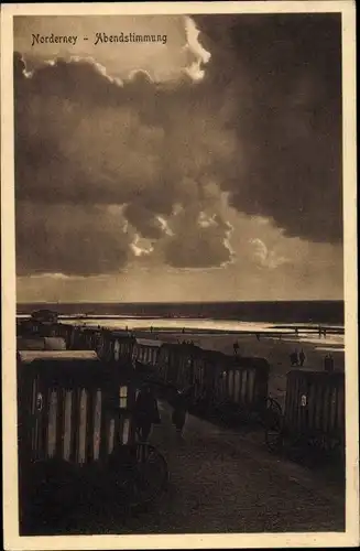 Ak Norderney in Ostfriesland, Abendstimmung