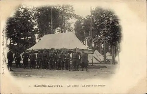 Ak Maisons Laffitte Yvelines, Le Camp, Le Poste de Police