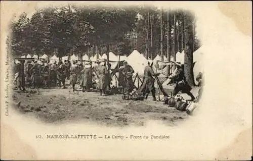 Ak Maisons Laffitte Yvelines, Le Camp, Front de Bandiere