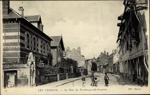 Ak Les Andelys Eure, La Rue de Fontanges de Couzon