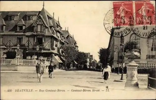 Ak Deauville Calvados, Rue Gontaut Biron, Gontaut Biron Street