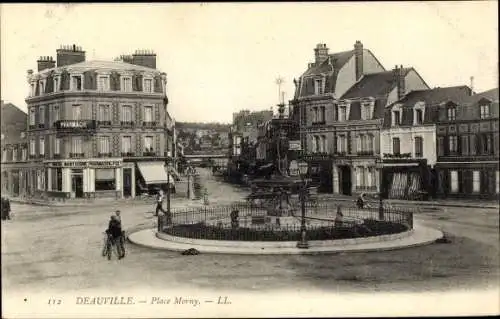 Ak Deauville Calvados, Place Morny