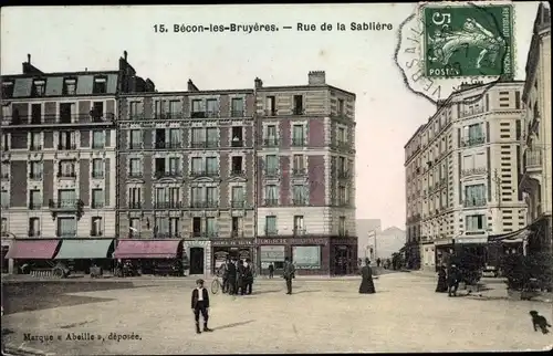 Ak Becon les Bruyeres Hauts de Seine, Rue de la Sabliere