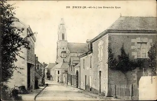 Ak Faye d’Anjou Maine et Loire, La Grande Rue