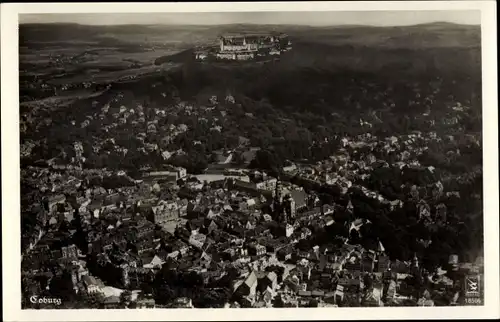 Ak Coburg in Oberfranken, Fliegeraufnahme, Klinke Nr 18586