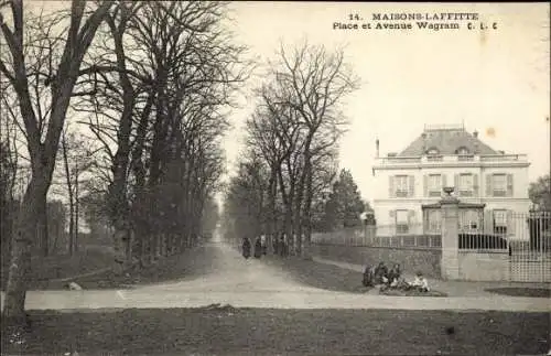 Ak Maisons Laffitte Yvelines, Place et Avenue Wagram