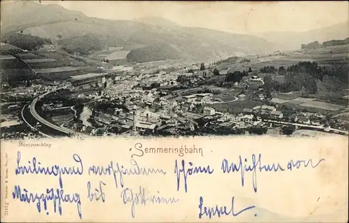 Ak Mürzzuschlag Steiermark, Gesamtansicht, Vogelschau