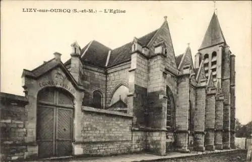 Ak Lizy sur Ourcq Seine et Marne, Kirche