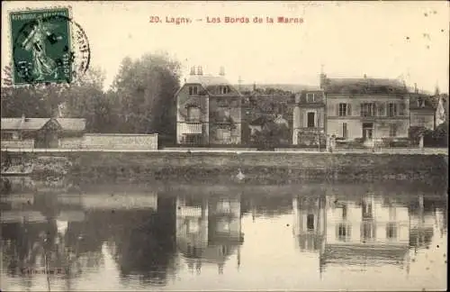 Ak Lagny Seine et Marne, Les Bords de la Marne