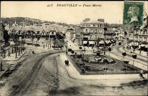 Ak Deauville Calvados, Place Morny