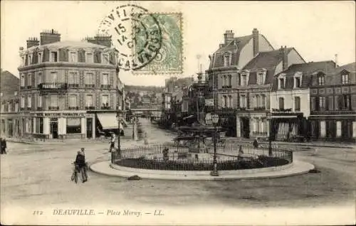 Ak Deauville Calvados, Place Morny