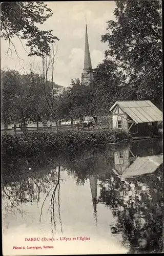 Ak Dangu Eure, L'Epte et l'Église