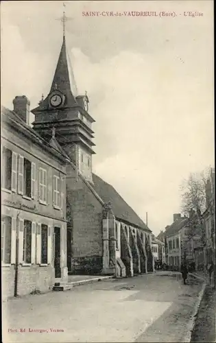 Ak Saint Cyr du Vaudreuil Eure, Kirche