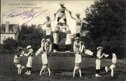 Ak Féneu Maine et Loire, Societe de Gymnastique, Les Jeunes