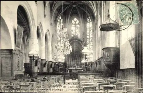 Ak Ecouen Val d’Oise, Intérieur de l'Église