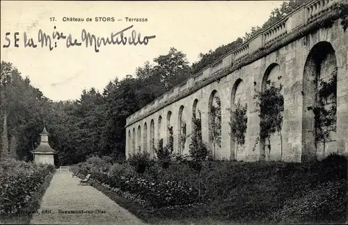 Ak Stors Val-d´Oise, Château, Terrasse