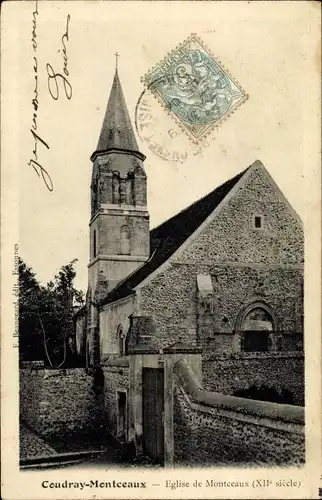 Ak Coudray Montceaux Essonne, Eglise