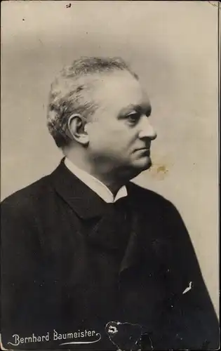 Ak Schauspieler Bernhard Baumeister, Portrait