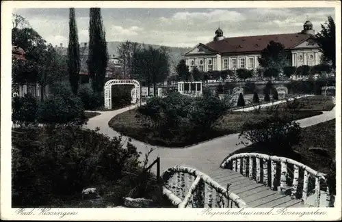 Ak Bad Kissingen Unterfranken Bayern, Regentenhaus und Rosengarten