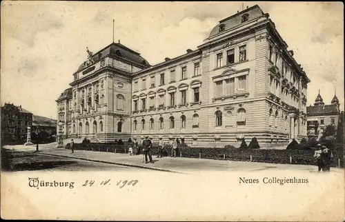 Ak Würzburg am Main Unterfranken, Neues Collegienhaus