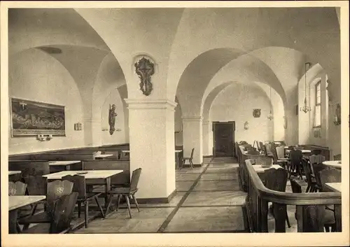 Ak Würzburg am Main Unterfranken, Bürgerspital zum heiligen Geist, Trinkstube, Eingang