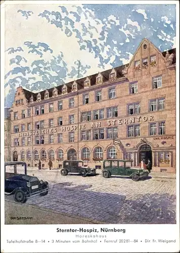 Künstler Ak Seebach, Chr., Nürnberg in Mittelfranken, Sterntor Hospiz, Horeskahaus