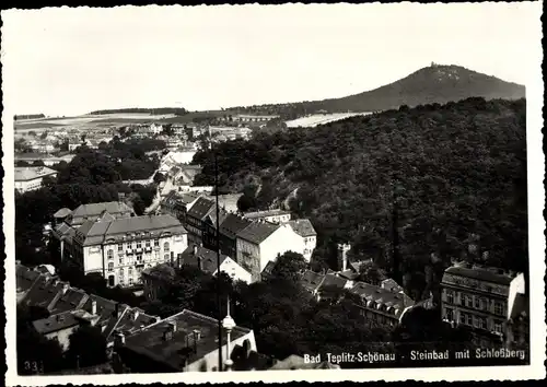 Ak Teplice Teplitz Schönau Region Aussig, Steinbad, Schlossberg