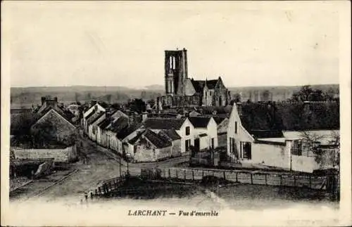 Ak Larchant Seine-et-Marne, Teilansicht, Ruine