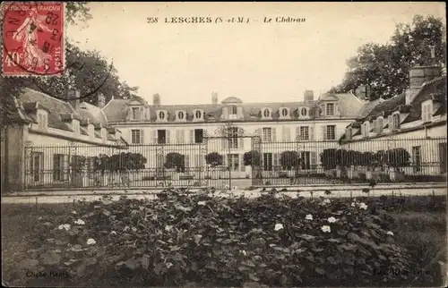 Ak Lesches Seine et Marne, Château de