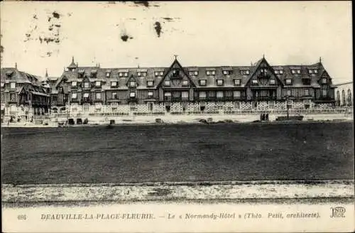 Ak Deauville Calvados, La Plage Fleurie, Le Normandy Hotel