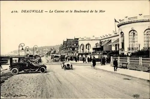 Ak Deauville Calvados, Le Casino et le Boulevard de la Mer