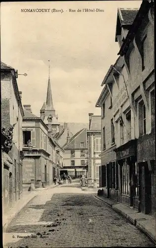 Ak Nonancourt Eure, Rue de l'Hôtel Dieu