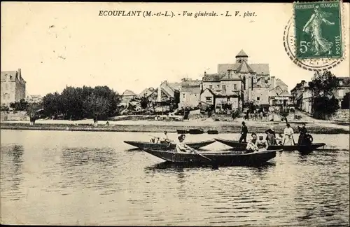 Ak Écouflant Maine et Loire, Vue générale