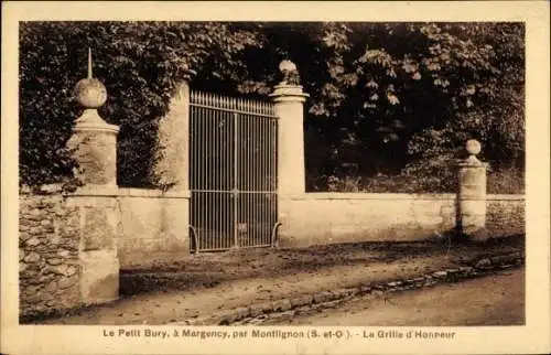 Ak Margency Val-d’Oise, Le Petit Bury, par Montlignon, La Grille d'Honneur