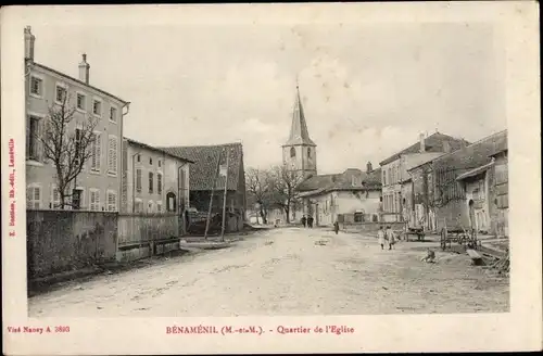 Ak Bénaménil Meurthe et Moselle, Quartier de l'Eglise