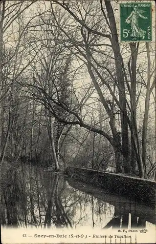 Ak Sucy en Brie Val de Marne, Riviere de Touillon