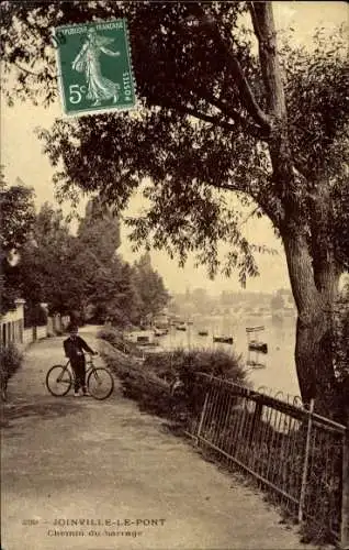 Ak Joinville le Pont Val de Marne, Chemin du Barrage