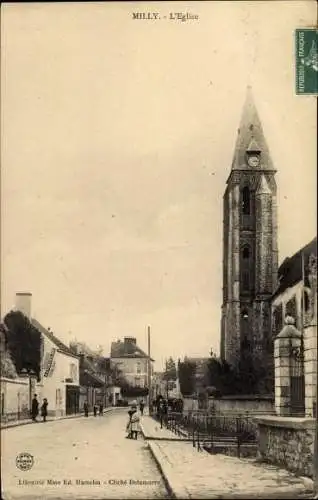 Ak Milly la Forêt Essonne, L'Eglise