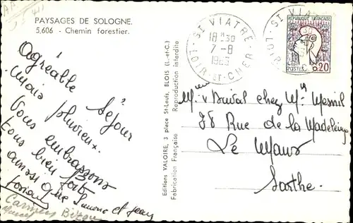 Ak Sologne Loiret, Chemin forestier