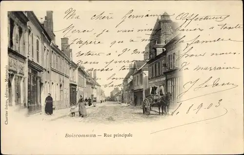 Ak Boynes Loiret, Rue principale