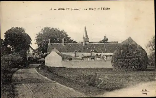 Ak Boigny Loiret, Le bourg et l'Eglise