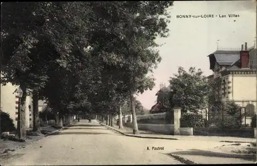 Ak Bonny sur Loire Loiret, Les Villas