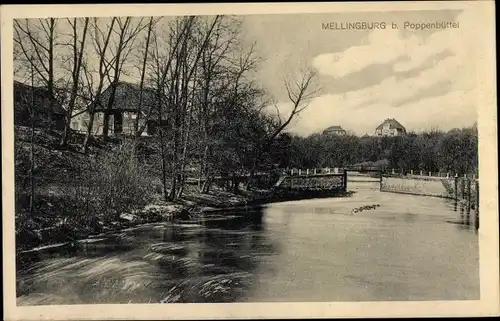 Ak Hamburg Wandsbek Sasel, Mellingburg, Flusspartie