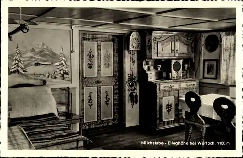 Ak Wertach im Allgäu, Milchstube, Elleghöhe, Inneres