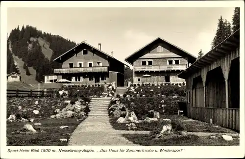 Ak Nesselwang im Allgäu, Sportheim Böck