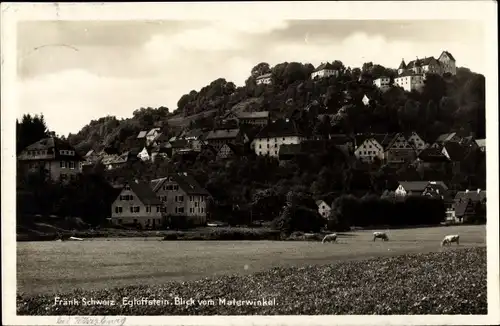 Ak Egloffstein Fränkische Schweiz, Blick vom Malerwinkel zum Ort