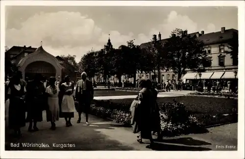 Ak Bad Wörishofen im Unterallgäu, Partie im Kurgarten
