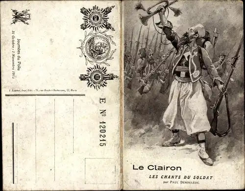 Klapp Lied Ak Le Clairon, les Chants du Soldat, par Paul Deroulede