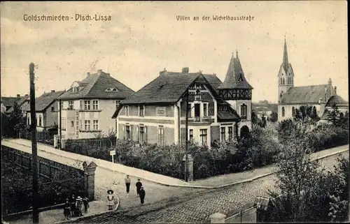 Ak Goldschmieden Deutsch Lissa Leśnica Wrocław Breslau in Schlesien, Villen, Wichtelhausstraße